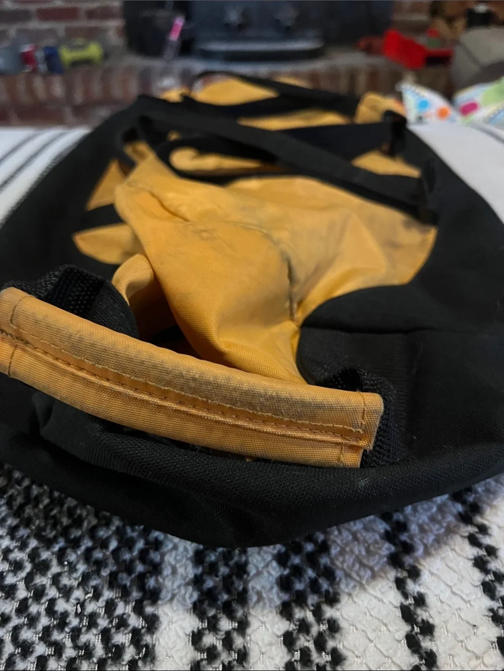 L.L. Bean Yellow and Black Duffel
